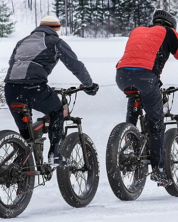 Fat tire electric bike on the snow